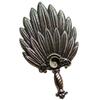Tai Chi Feather Fan Small Fan Pendant Necklace Hanfu Accessories Fan Antique Style Retro Pendant