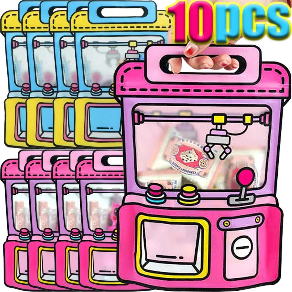 Roztomilé kreslené zatavené sáčky Stroj na panenky Kočky Candy Snack Plastové balení Samozamykací zip Narozeninová oslava Dětská dárková taška