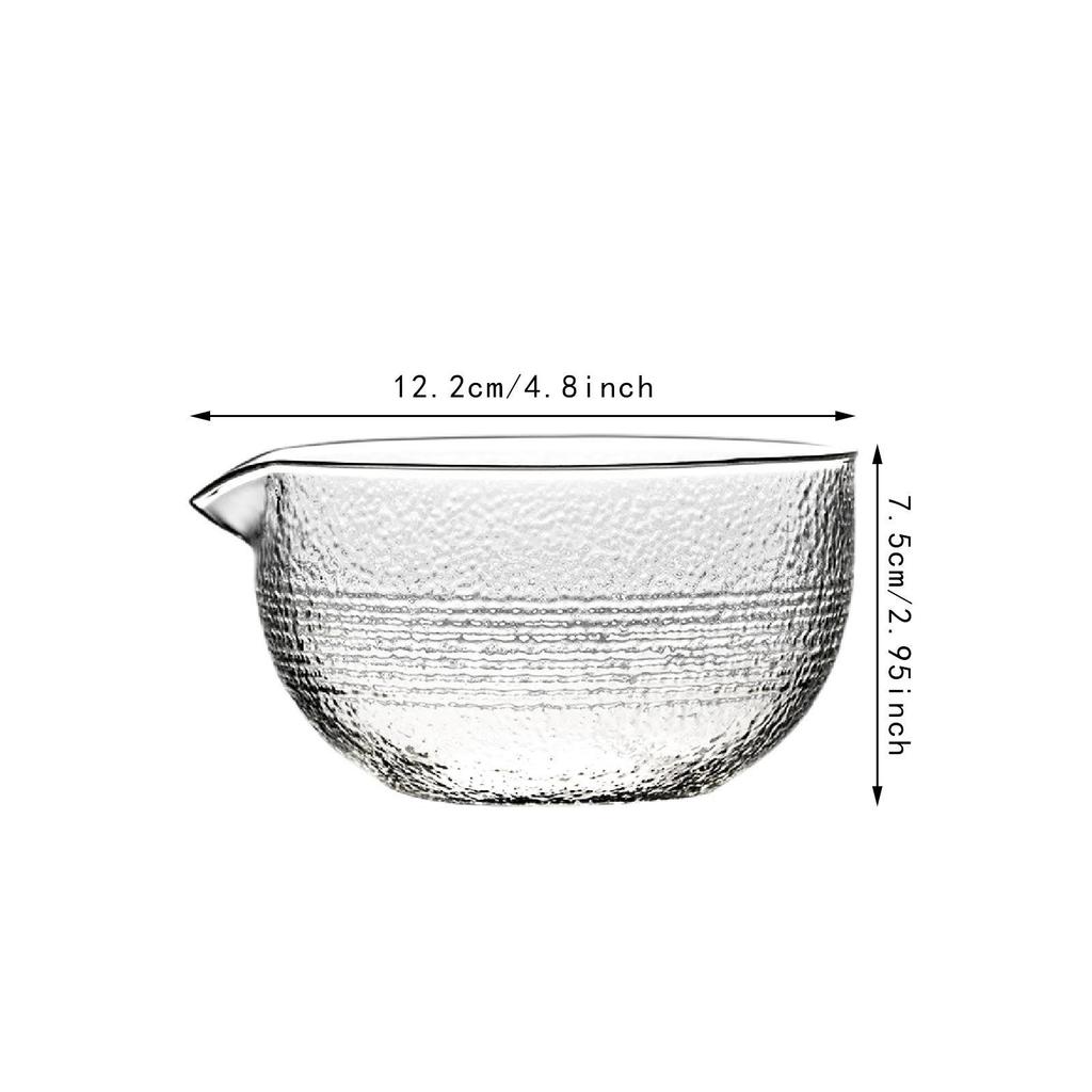 Handmade Glass Chawan for Matcha Tea Ceremony, Clear Bowl for Hot And Cold