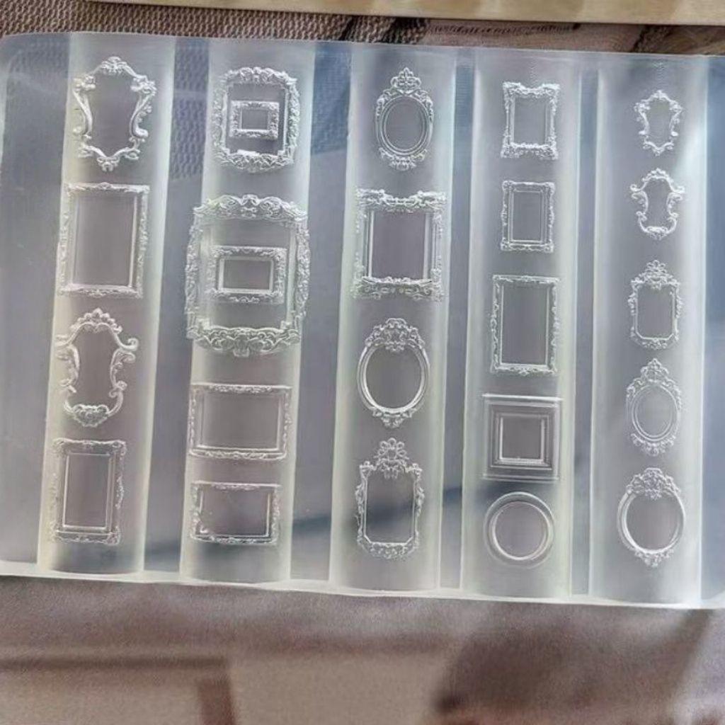 3D Bow Photo Frame Silicone Mold for Nail Art