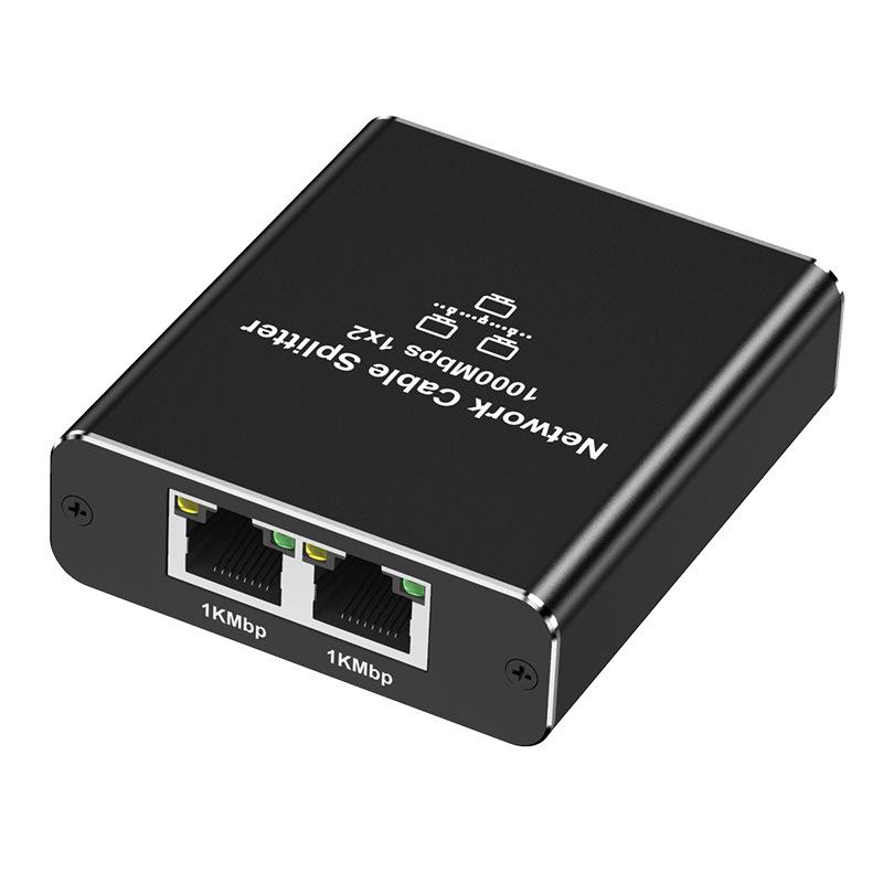 RJ45 Gigabit Network Splitter: 1-to-2/4-Port Network Cable Sharing Switch