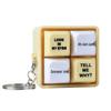 Four-Grid Voice-Activated Decompression Keychain Pendant - Fun Gift for Kids