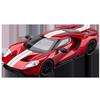 BBAA3 1:24 Ford GT Supercar Alloy Car Model Sound and Light Pull Back Children's Toy Collectibles Birthday Gift