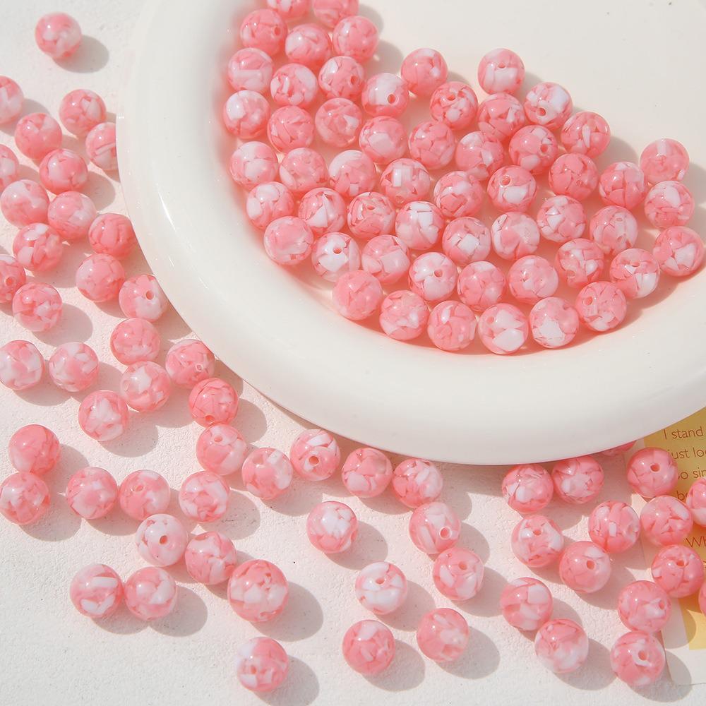 Dopamine Color Resin Round Beads for DIY Jewelry: Childlike Creamy Bracelet, Necklace, or Phone Chain Accessories.