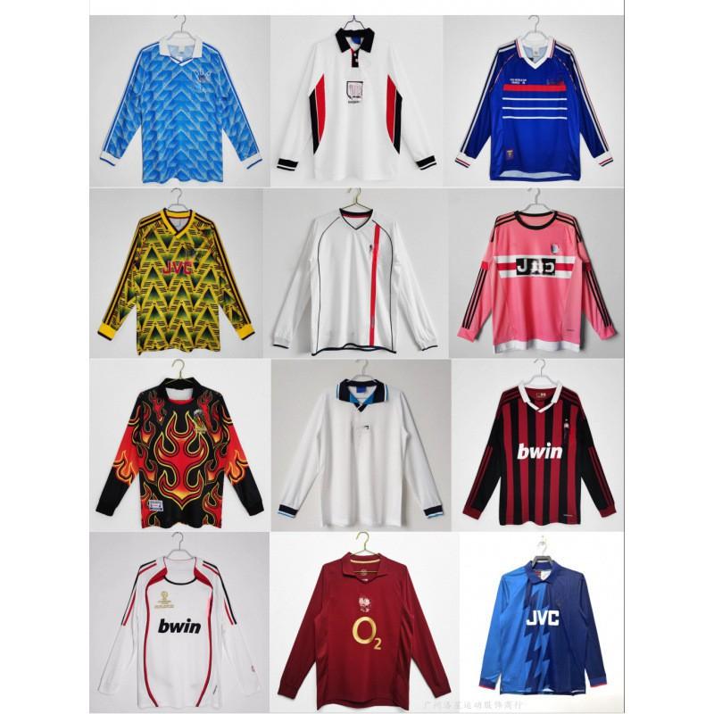Long Sleeve Retro Football Jerseys - Club National Team Soccer Shirts Sports