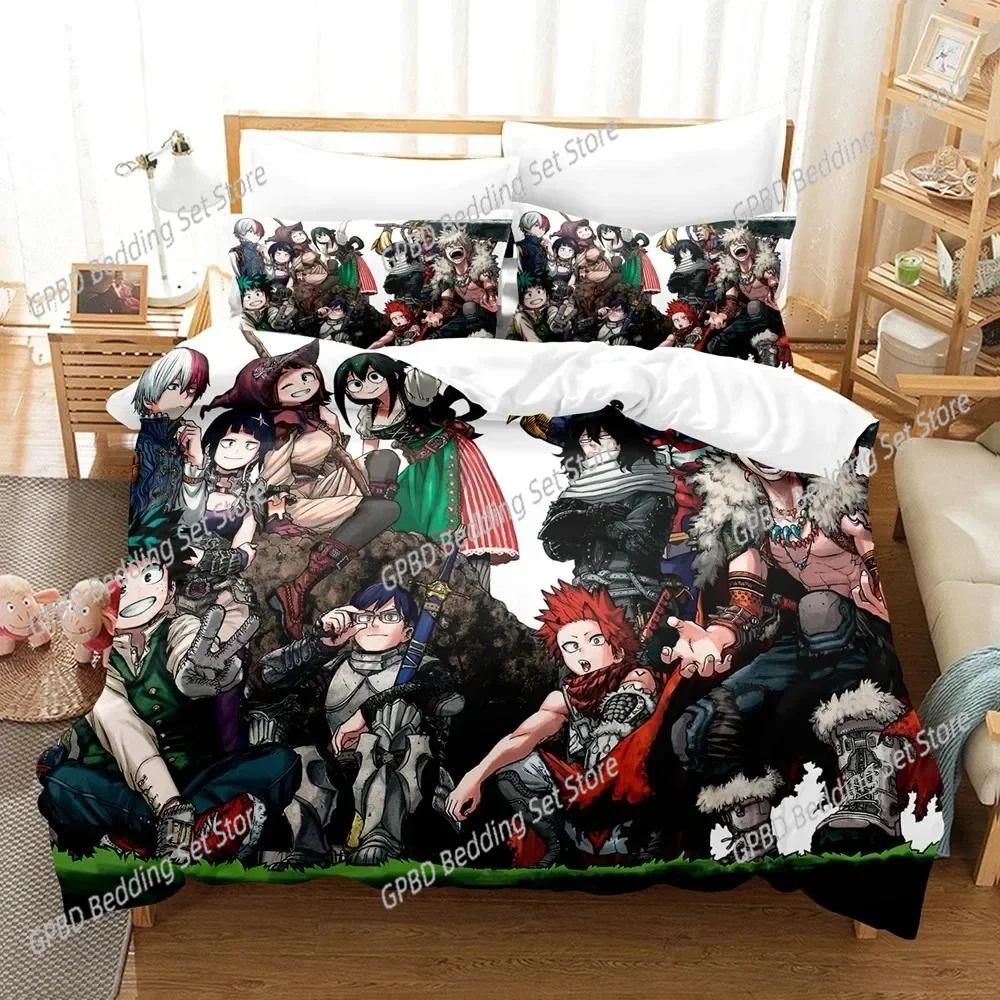 3D Print Anime My Hero Academia Beding Set Bedrom Soft Modern Bedspreads Comefortable Soft Duvet Cover Comfortable Quilt Cover And Pilowcase