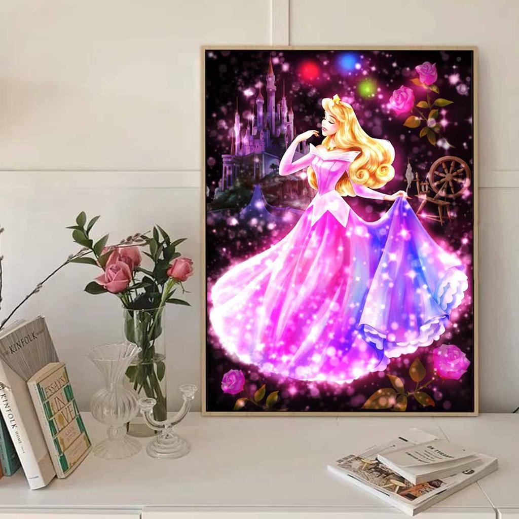 Full Round Diamond Painting Beautiful Princess Art Rhinestone Picture Mosaic DIY 5D Cross Stitch Embroidery Home Decoration