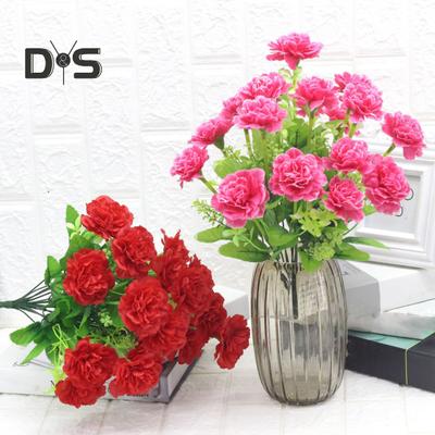 Künstliche Nelke mit Stiel, 10 Köpfe, für Zuhause, Büro, Tischdekoration, Hochzeit, Kunstblumenzweig, Blumenarrangement, Dekoration