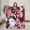 Die Beste Sängerin Ariana Decke Fleece Sommer Klimaanlage Grande Popmusik R&B Multifunktion Ultra-Weiche Überwurfdecke Steppdecke