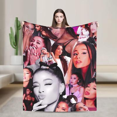 Die Beste Sängerin Ariana Decke Fleece Sommer Klimaanlage Grande Popmusik R&B Multifunktion Ultra-Weiche Überwurfdecke Steppdecke