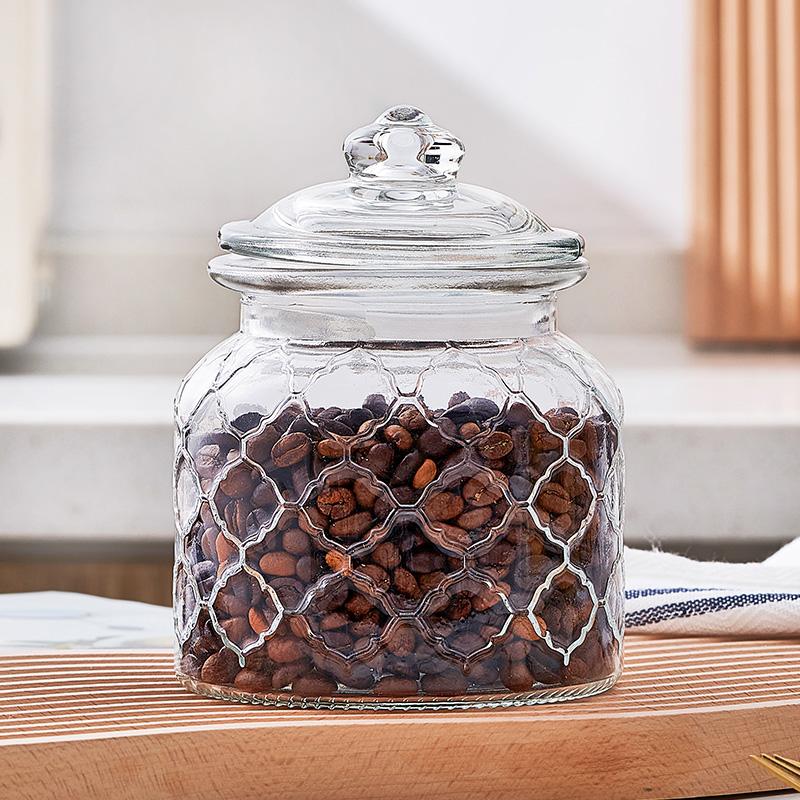 

Креативная стеклянная банка для хранения продуктов пищевого класса, банка для конфет, банка для фруктов и солений с крышкой, прозрачная герметичная банка, стеклянный контейнер, домашний декор