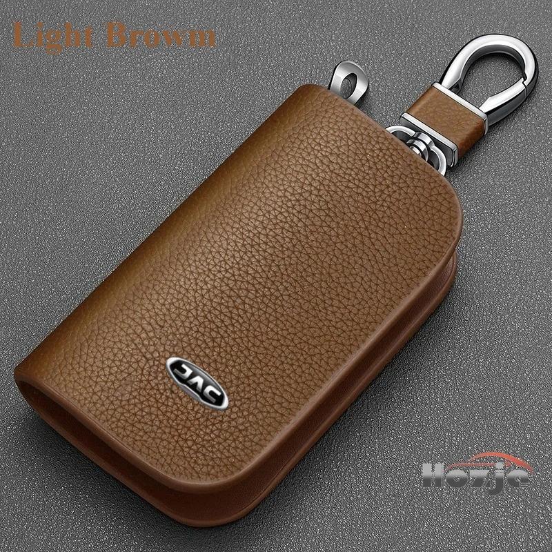 Car Leather Key Case Zipper Key Cover for JAC JS4 E-JS1 E-JS4 E-J7 T9 T6 T8 JS2 JS3 JS7 JS6 JS8 J7 Plus N90 N120X N200 N350 N410