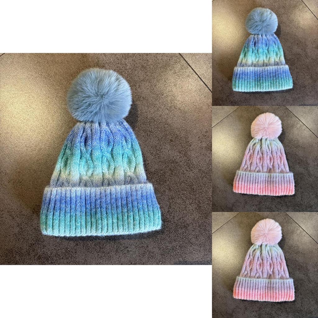 Warm Gradient Color Knit Cap For Adults For Autumn And Winter Use