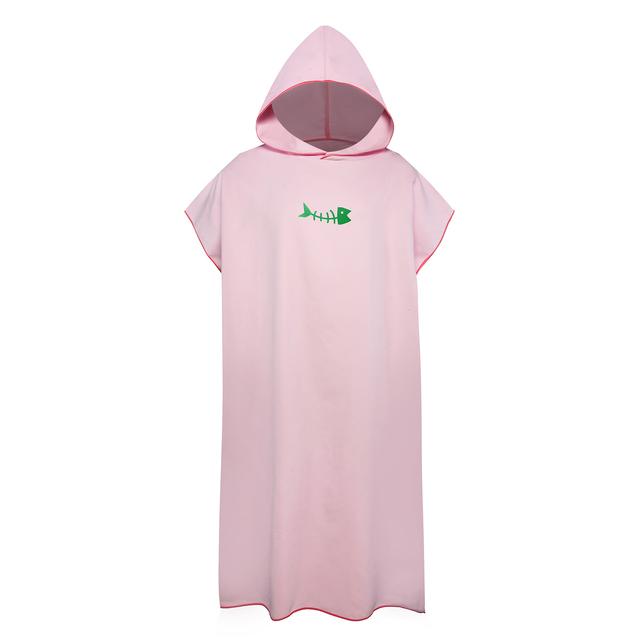 

Пончо для серфинга, сменное полотенце с капюшоном, пляжное одеяло из микрофибры, банное полотенце, полотенце для купания, гидрокостюм, пляжное пончо One Size розовый