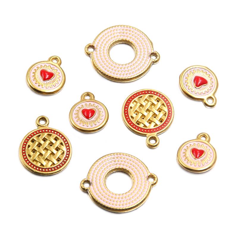 Geometric Gold-Plated Stainless Steel Pendant Jewelry Components