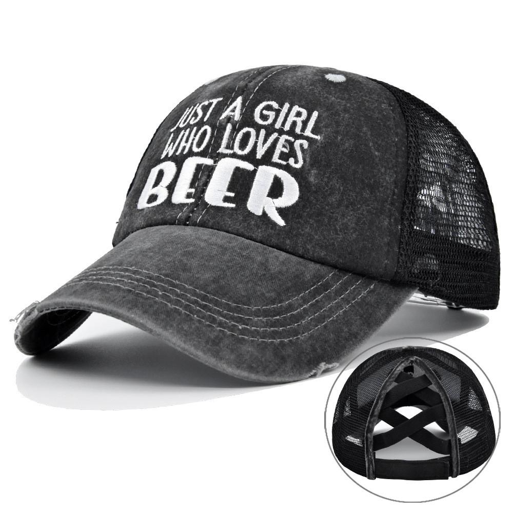 Men's Embroidered Baseball Cap Adjustable Sunshade Wide Brim Hat Summer Letter Elements Geometric Pattern