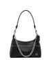 Juliet 25 Shoulder Bag Glovetanned Leather Black Silver Daily Commute CW640-LHBLK