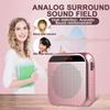 YCWF Teacher Voice Amplifier Portable Microphone Speaker PA System Rechargeable Rose Gold Outdoor Education Meetings Presentations