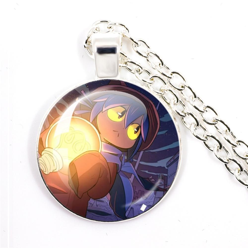 Niko Oneshot Necklace Anime Creative Cartoon Niko Pancakes Glass Cabochon Pendant Necklace Charm Jewelry Gift Jewelry