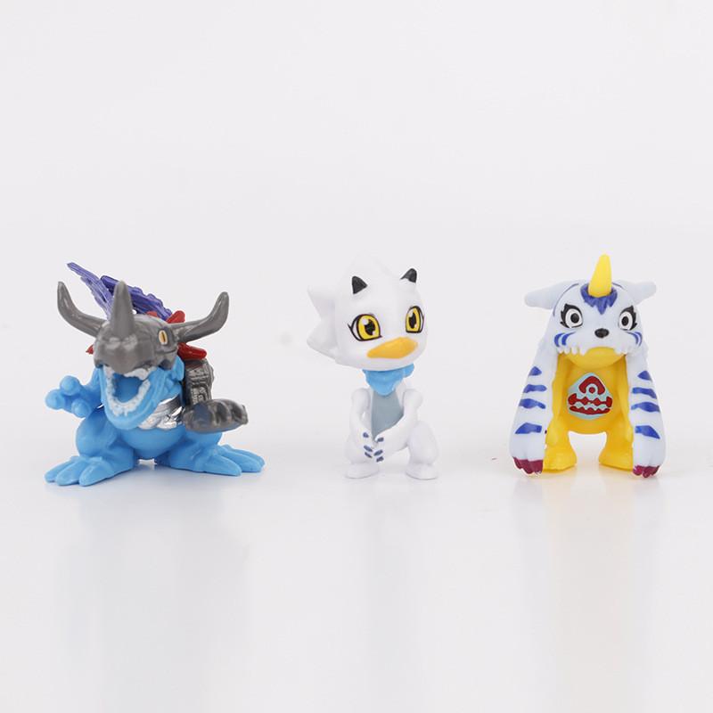 Digitalisiertes Digimon Vmon Agumon Gabumon Greymon Figurenset Sammlerspielzeug