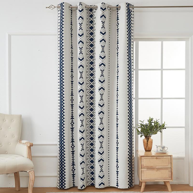 Blackout Curtains, Retro Pattern Design, Grommet Top, Thermal Insulated Drapery, Luxury Vintage Window Treatment for Bedroom Living Room