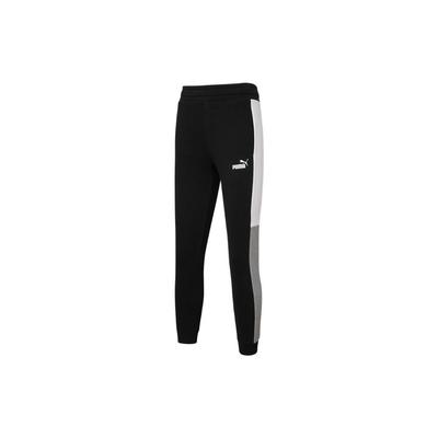 Logo Print Elastic Waist Joggers Men Bottoms Black 848652-01