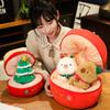 Lovely Christmas Tree Capybara Christmas Plush Toys Cute Animal Dolls Stuffed Soft for Xmas Birthday Festival Celebration