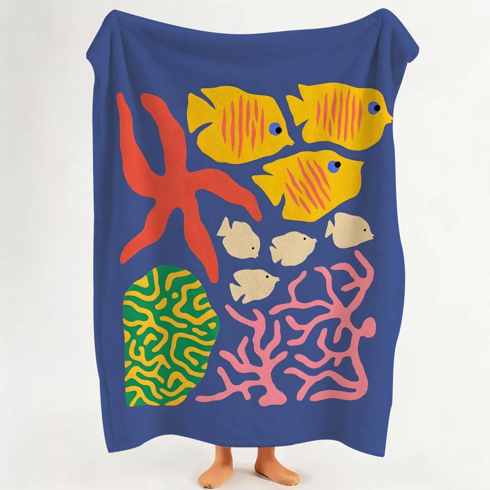 Illustrator L Liv L Lee pattern Throw Flannel Throw Blanket Suitable for Sofa Living Room Bedroom