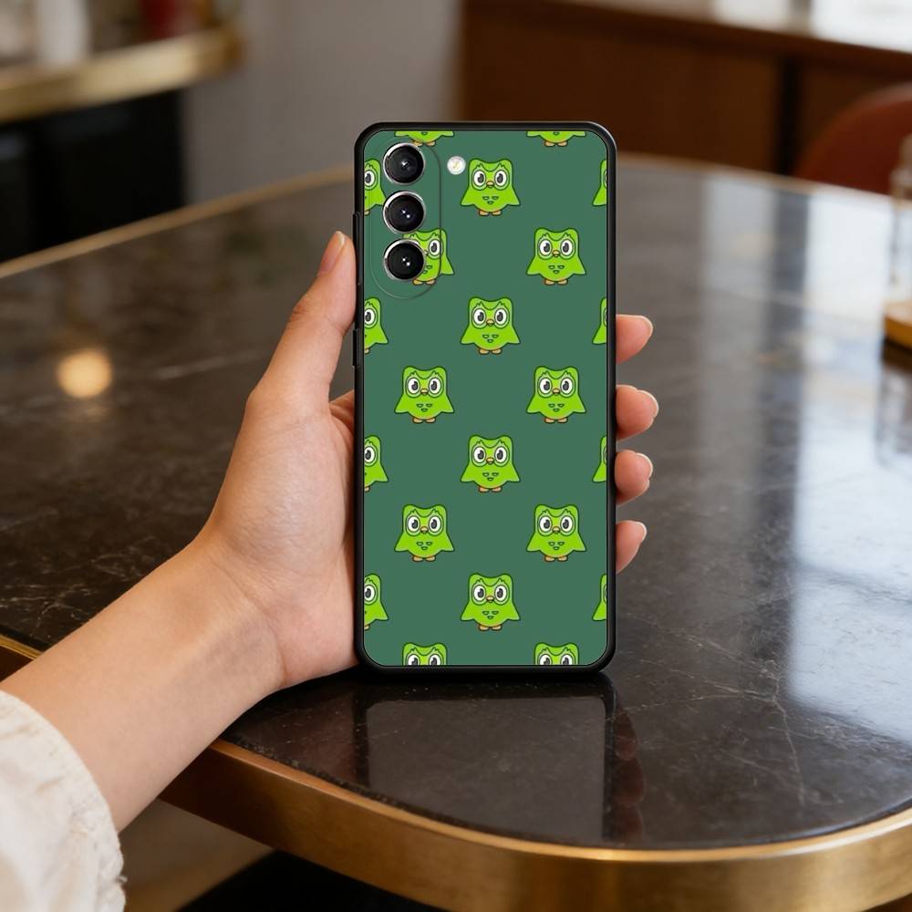 F-Funny C-Cute D-Duolingo Case for Samsung Galaxy S21 S25 FE S24 S23 Ultra S20 S9 S22 Plus S10 TPU Cover