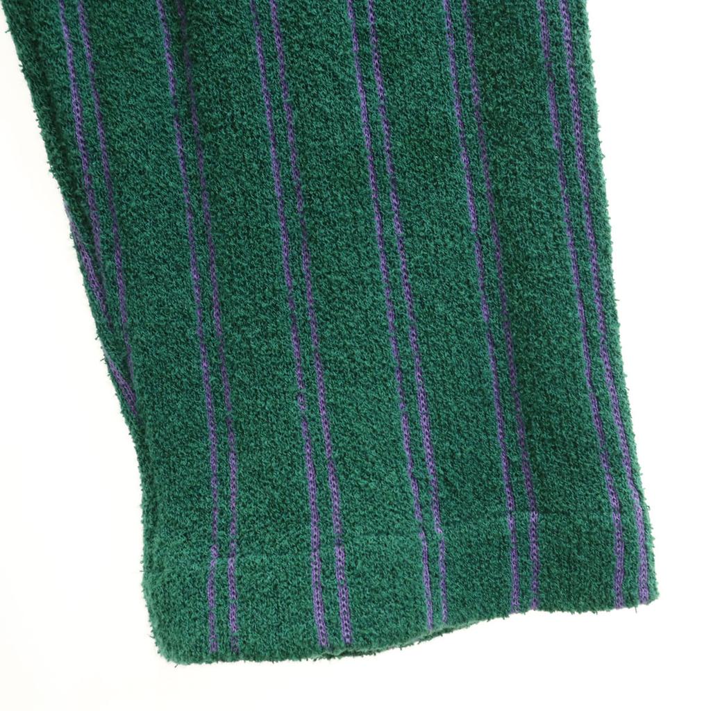 GALLIA Made In Italy Striped Pattern Long Sleeve Pile Ground Cardigan Men's Used