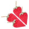 4Pcs Faux Fabric Strawberry Decor Artificial Strawberry Ornaments Lightweight Fake Strawberries for Home Table Centerpiece