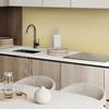Set of Vinyl Tiles With Motif for Kitchen Living Room Pastel Yellow Color 6X60X30 Cm