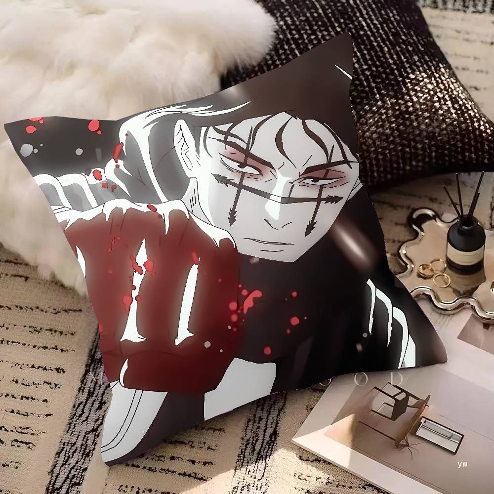 Choso Jujutsu Kaisen Anime Povlak na polštář Módní čtvercový povlak na polštář Ložnice Pohovka Místnost Ins Dekorace Volný čas