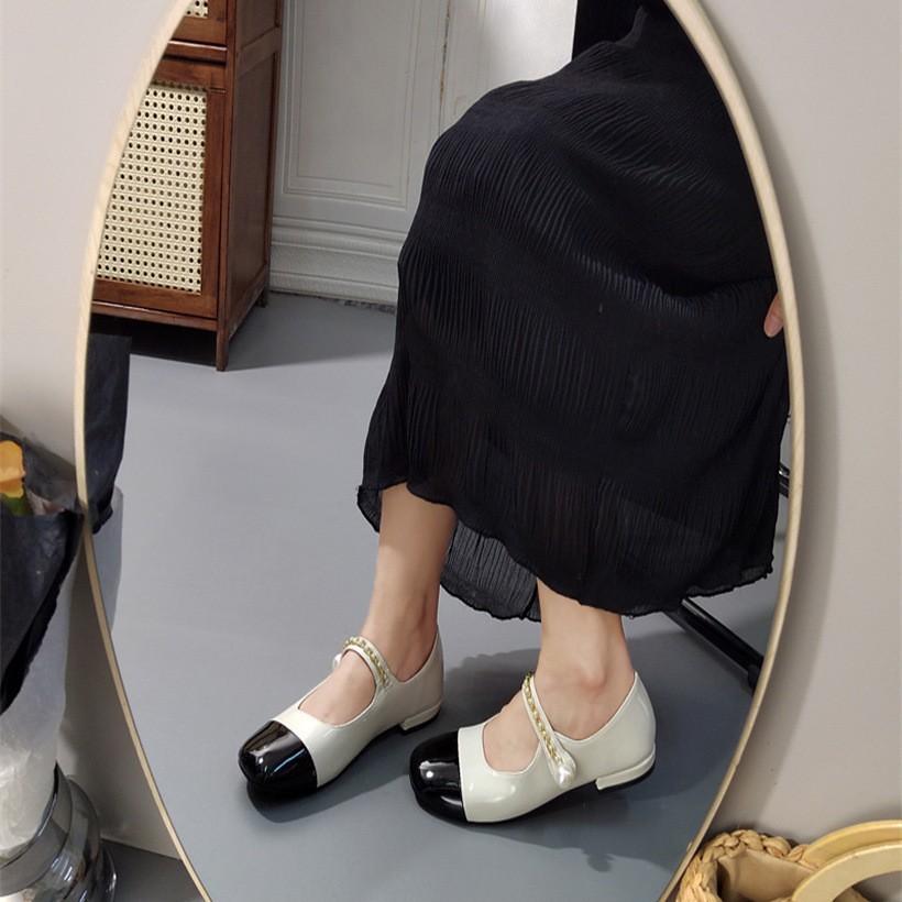 Französische mittelhohe kleine duftende einzelne Schuhe Damenschuhe Frühling und Herbst 2025 neu Frühling und Herbst Abendbrise Mary Jane kleine Lederschuhe