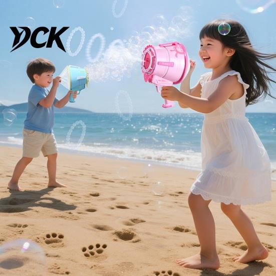 Interaktives Eltern-Kind-Spielzeug, Automatische Rauchblasenmaschine, Handgehaltener Luftkanonen-Bläser, Wiederaufladbar, Outdoor-Party für Kleinkinder, Spielzeug, Kinderspiele