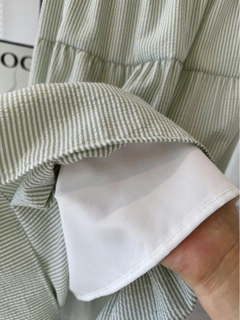 Korean-Style Sweet High-Waisted Ribbed A-Line Midi Skirt, Women's Spring/Summer New Arrival, Slimming Versatile Umbrella Design, Big Hem Skirt