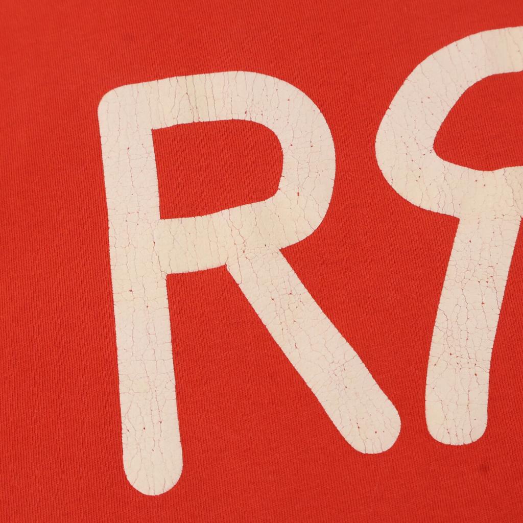 RRL Red Logo Cotton Short Sleeve T-Shirt tops M RedUsed