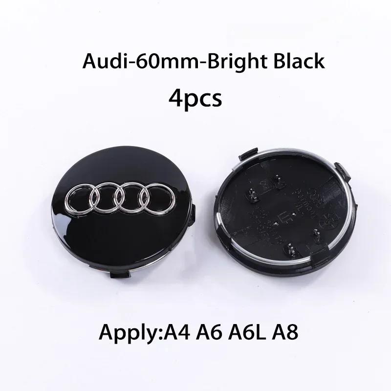 Hub Caps Hot For Audi 4pcs 60mm 61mm 68mm 69mm Audi Hub Caps Car Wheel Center Caps For Audi A1 A2 A3 A4 A5 A6 A7 A8 S3 S6 Q3