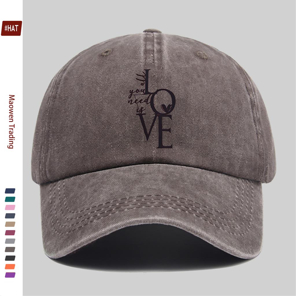 pc LOVE Easy Letter Print Baseball Cap Perfect ValentineS Day Gift Casual Hat Truck Driver Comfortable Lightweight Sun Hat