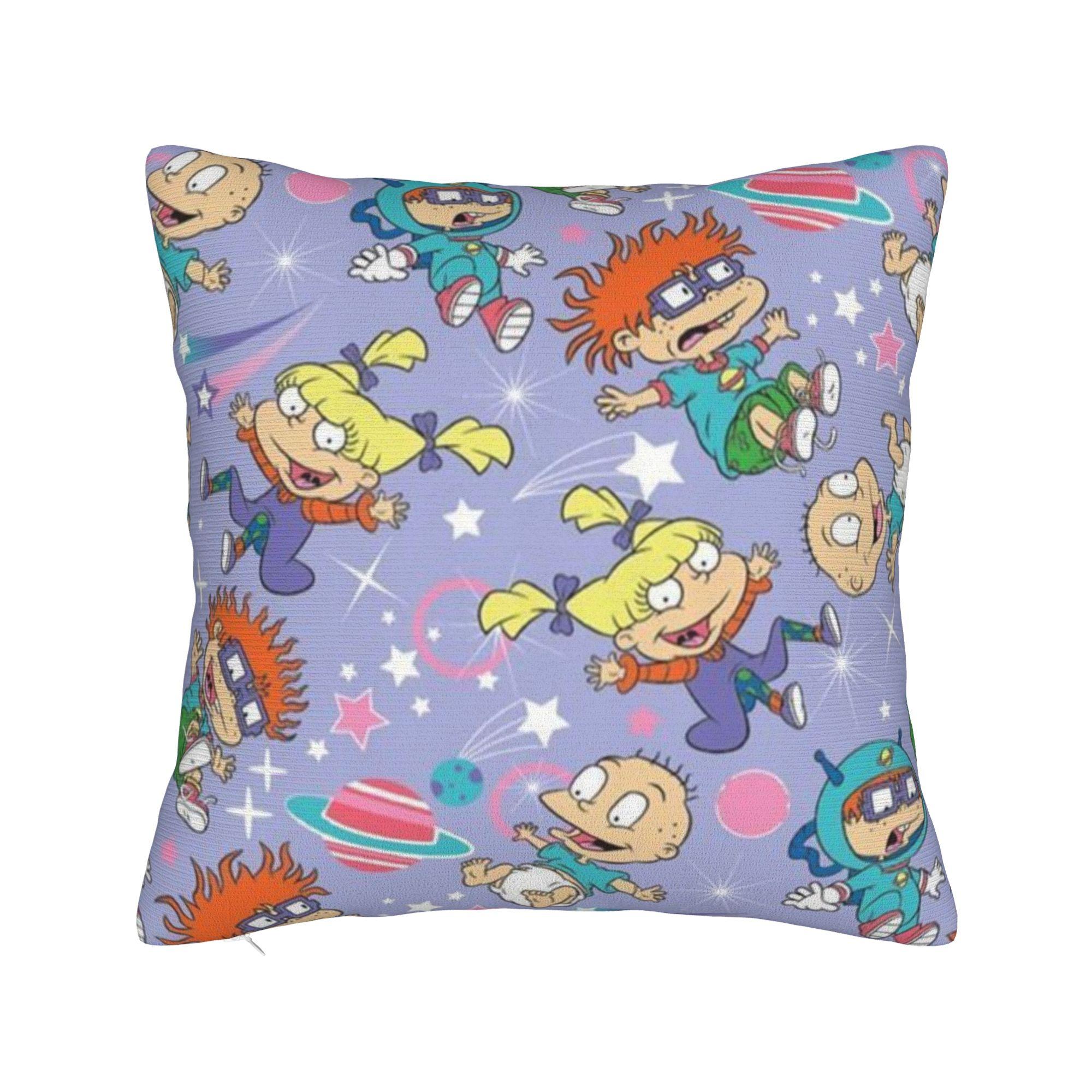 

Rugrats Chuckie Finster Anime Pillowcase Merch Soft Cushion Cover Decorative Pillow Case Cover Home Multi-Size 12x12Inch