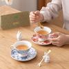 British Style Ceramic Sunflower Coffee Cup & Saucer Gift Set