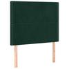 Box Spring Bed with Mattress & LED Lighting Dark Green 90 X 190 Cm Velvet