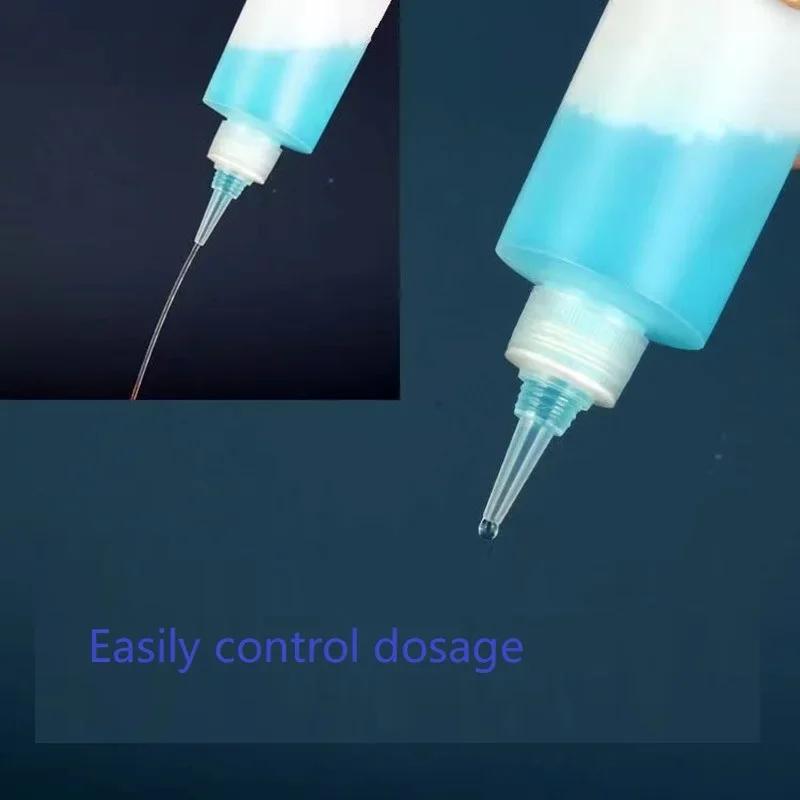 10Pcs 30-100ml Empty Plastic Glue Bottles PE Material with Screw Lids Squeeze Liquid Drop Bottles For Ink Oil  Pigment Container