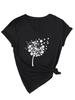 Versatile Comfortable Personality Dandelion Clover Women's V-Neck Short Sleeve T-Shirt
