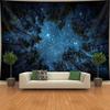2D Starry Forest Tapestry Night Sky Through Pine Tree Canopy Wall Decor