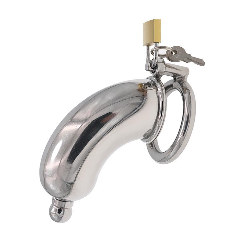 Stainless Steel Men's Chastity Lock CB Penis Lock Cage Cylinder Fully Wrapped with Catheter Alternative Binding Wearing Toys
