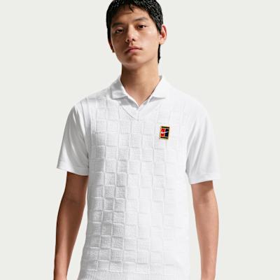 Nike Court Slam Tennis Tops Men s White Moderate S