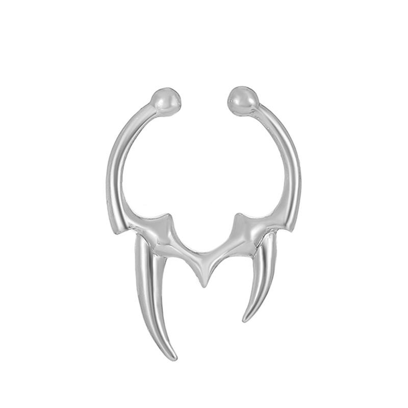Gothic Horn Nose Clip Non Piercing Fake Nose Ring Non Perforation Body Jewelry