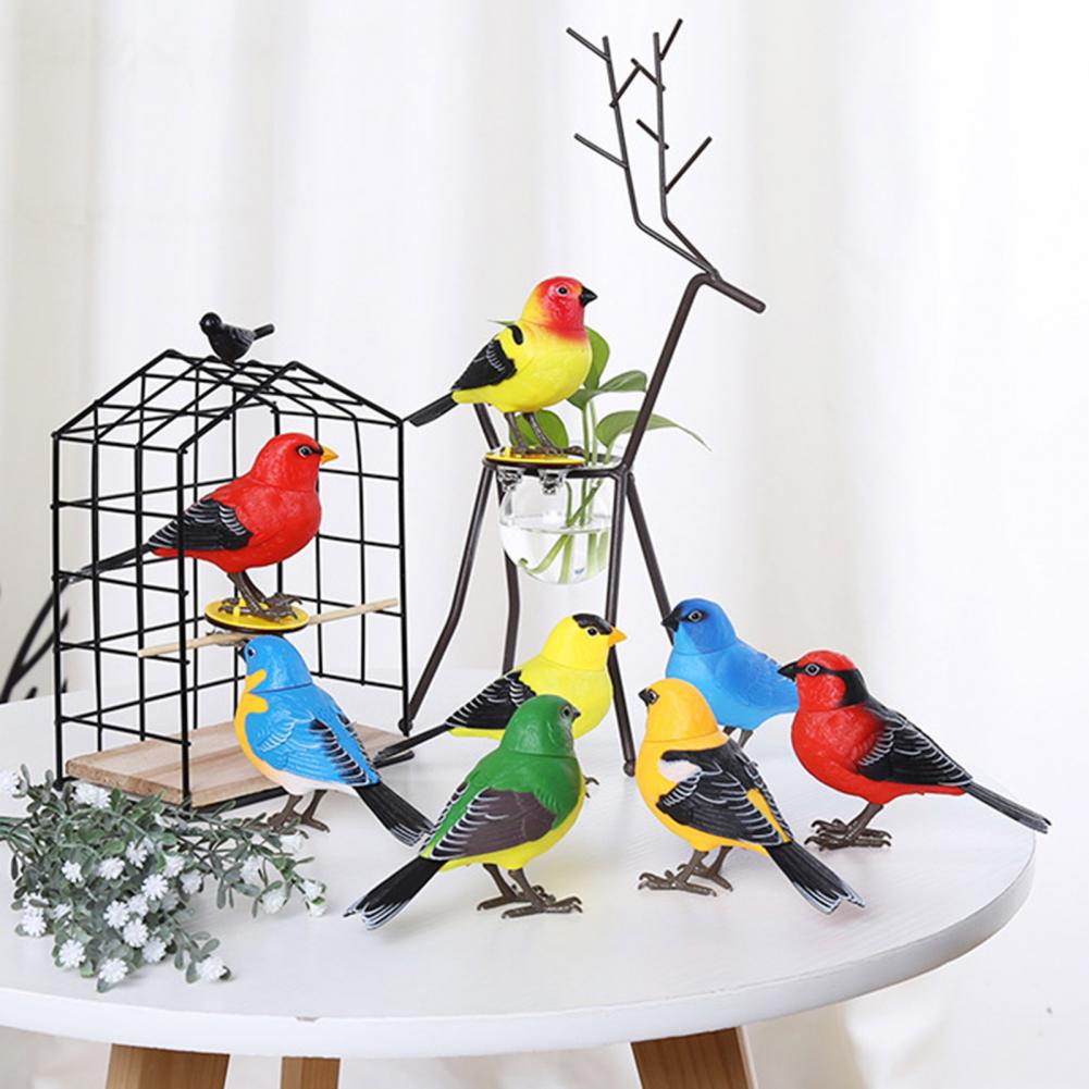 Electric Simulation Bird Toy With 3 Standing Base Sound Motion Simulation Bird Interactive Toy Movable Mouth Head Fake Bird Toy