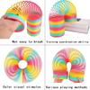 Lustig Mode Bunt Regenbogen Kreis Faltbar Kunststoff Feder Spirale Stressabbau Fidget Spielzeug Für Kinder Kreativ Pädagogisch